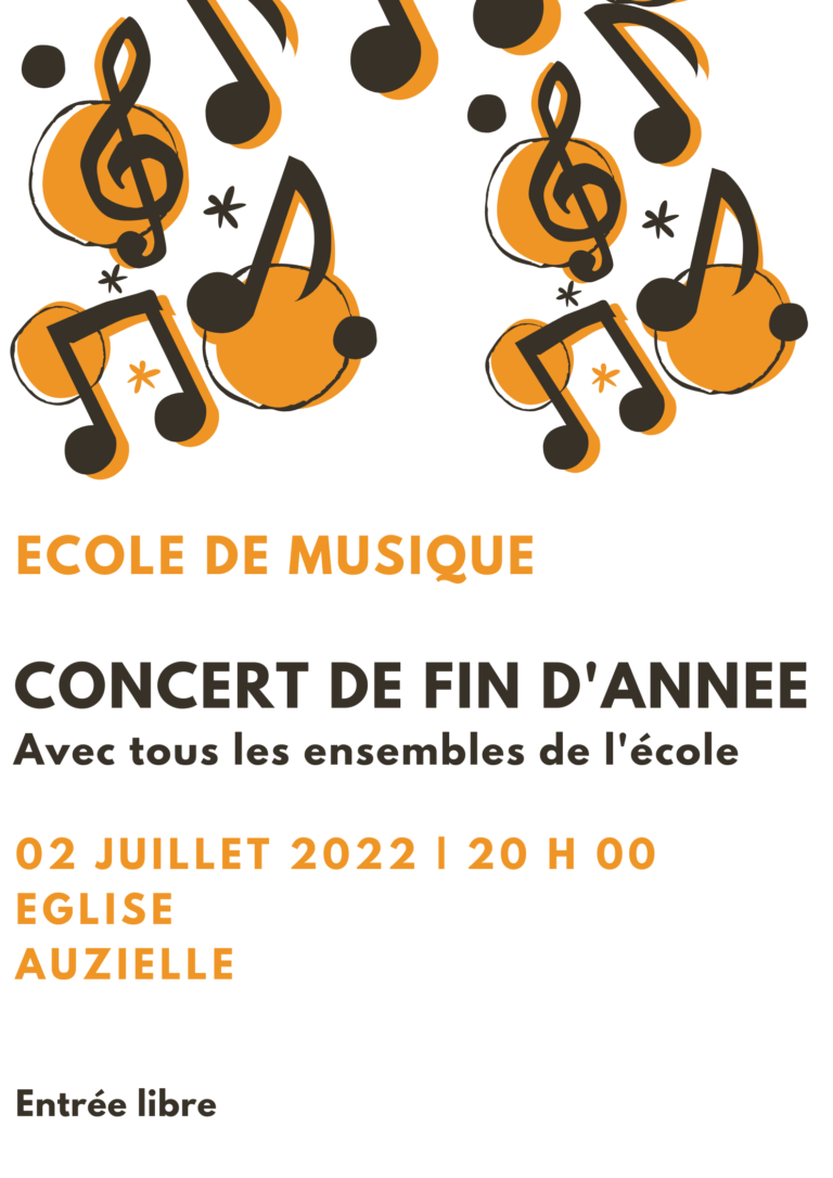 CONCERT FIN D'ANNEE - Ecole De Musique